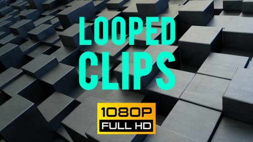 Dynamic Geometric Cubes Metal Surface Loop Background