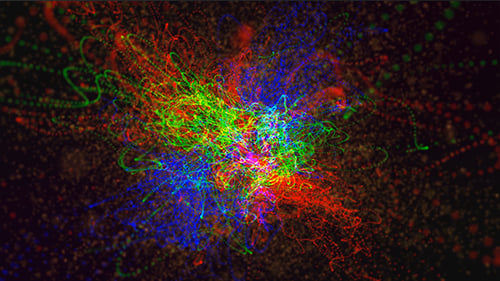 Beautiful Color Abstract Particles Background ( Ultra HD)