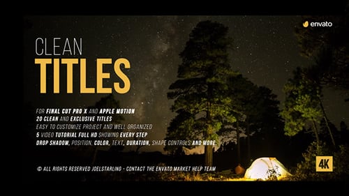 Clean Minimal Dynamic Titles for Video Projects