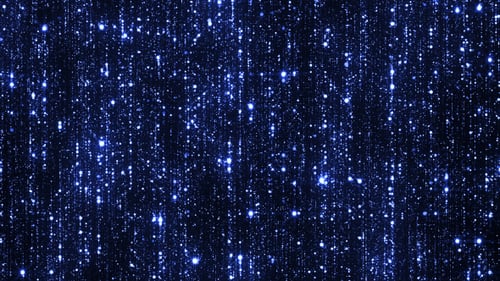 Falling Blue Sparkle Particles Background Loop