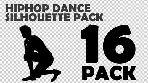 Dynamic Hip Hop Dancer Silhouettes Pack