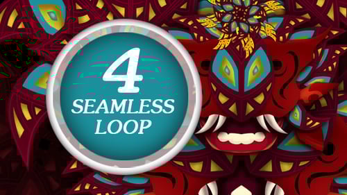 Vibrant Tribal Style Animated Decorative Mandala Loop