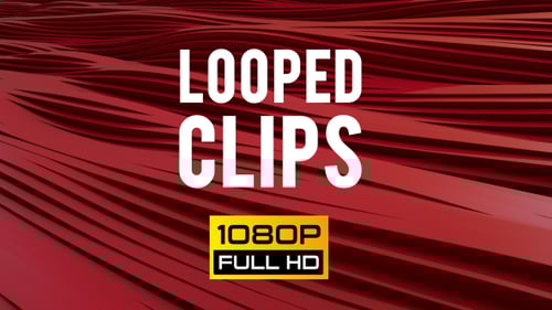 Abstract Red Fluid Waves Seamless Loop Background Animation