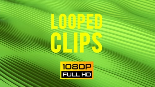 Abstract Green Wavy Lines Fluid Morphing Background Loop