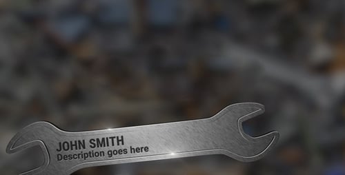 Brushed Metal Wrench Lower Third Title Reveal