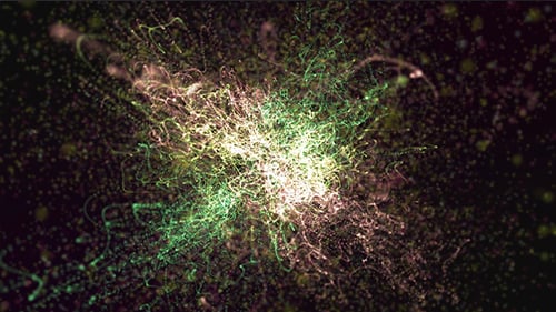 Beautiful Green Particles Abstract Background ( Ultra HD)