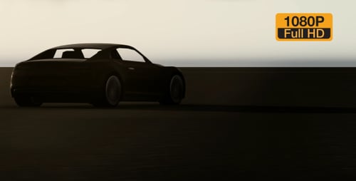 Sleek Modern Car Animation with Dynamic Sky Background