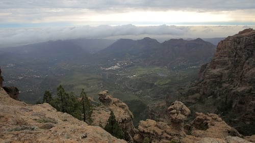 Mountainous Landscape View Under Cloudy Sky