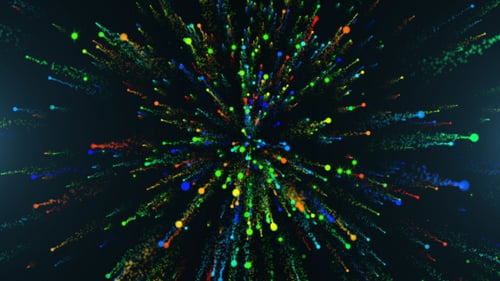 Vibrant Bursting Particles Background Animation
