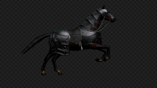 Dynamic 3D Armored Horse Animation