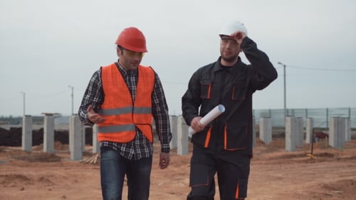 Two Workers on the Building Site