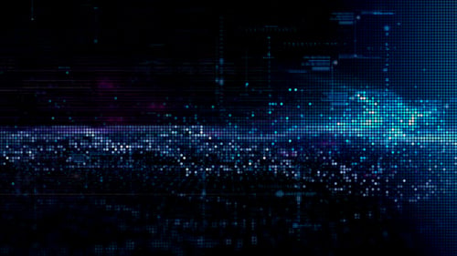 Animated Digital Dots and Data Particles Background