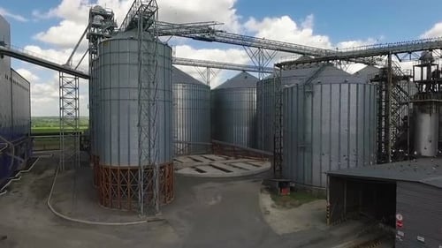 Lagerhalle für Soja- und Weizenkörner
