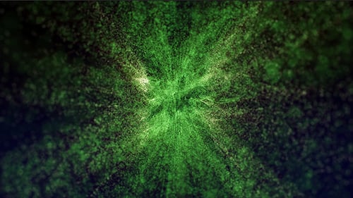 Epic Green Particles Background