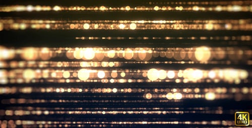 Golden Glowing Particles Data Stream Abstract Background