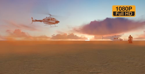 Kollabierender Hubschrauber