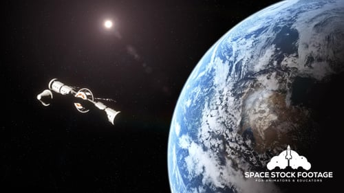 Spaceship Leaving Earth