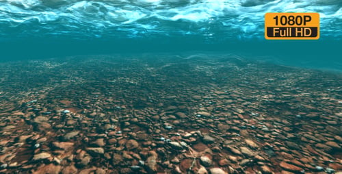 Underwater stone floor
