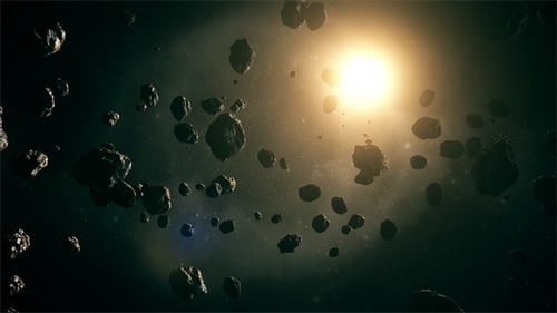 Weltraum und Asteroiden