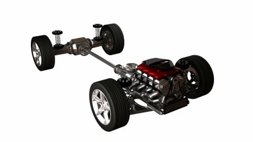 Fahrgestell mit Motor
