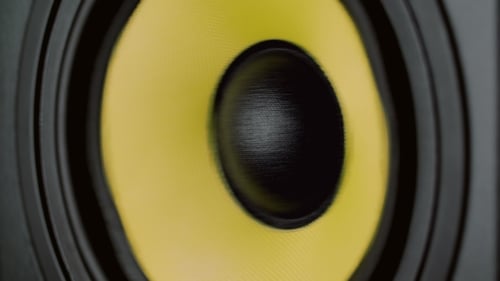 Close Up of Speaker Vibrating