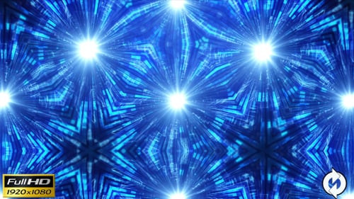 Abstract Blue Glowing Geometric Energy Background