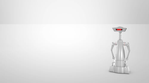 Roboter und heller Hintergrund