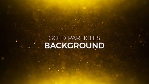 Abstract Golden Glittering Particles and Light Motion Background