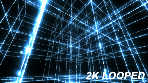 Glowing Blue Technology Grid Line Animation Loop