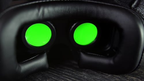 VR Headset with Chroma Key Green Screen
