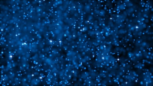 Abstract Blue Particles Sparkling Animated Background