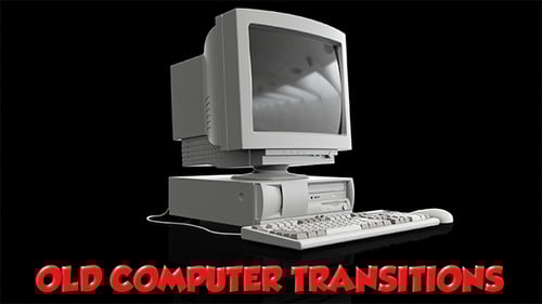 Rotating Retro Desktop Computer Monitor Placeholder