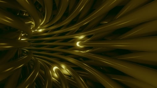 Futuristic Flowing Cable Tunnel Abstract Background