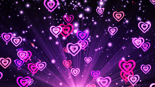 Pastell Hearts Partikel