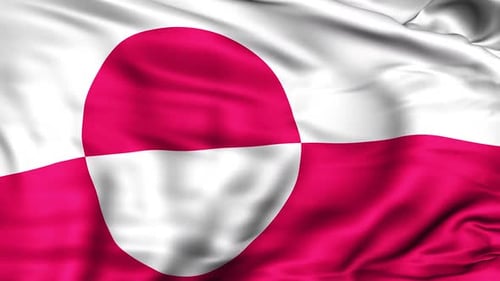 Greenland Flag Waving in Realistic Animation