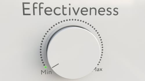 Turning White Hi-tech Knob with Effectiveness Inscription From Minimum To Maximum