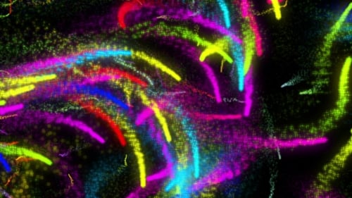 Vibrant Abstract Particle Light Trails Seamless Loop
