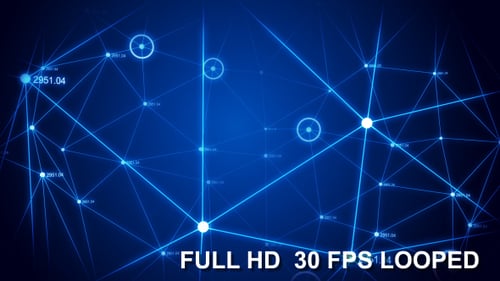 Futuristic Digital Network Connections with Glowing Data Points