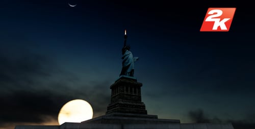 Statue of Liberty at Sunset