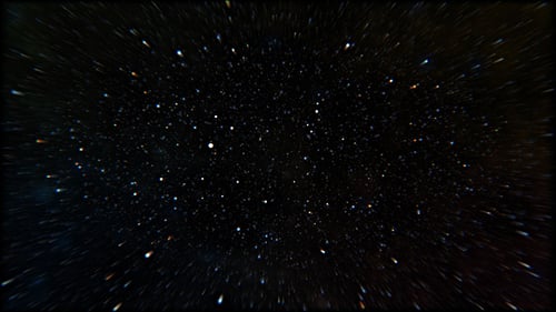 Warp Speed Travel Through Star Field Background Animation