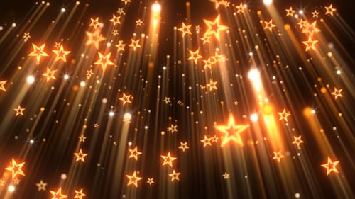 Estrelas douradas Glitter Rays