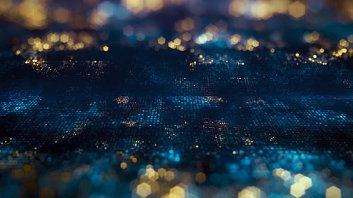 Dynamic Digital Grid Particle Flow Background