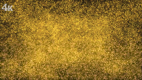 Golden Glitter Particle Swirl Loop Background
