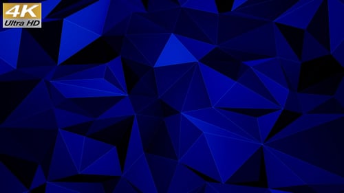 Blaue Polygone 4K
