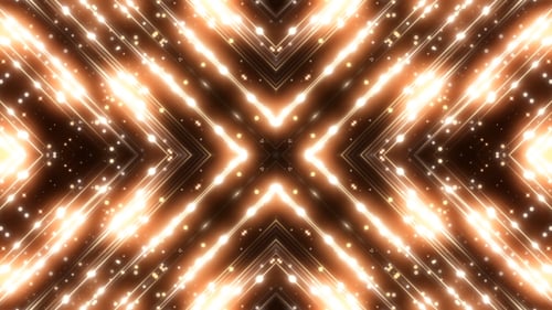Golden Sparkling Geometric Lights Pattern Background