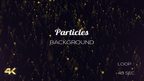 Golden Particles Ascending Abstract Motion Background