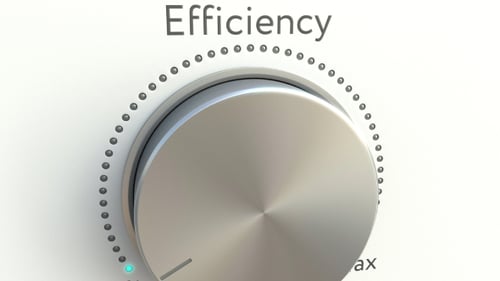 Rotating Knob with Efficiency Inscription
