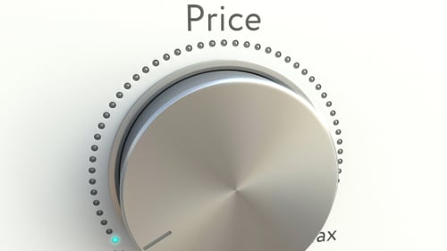 Rotating Knob with Price Inscription