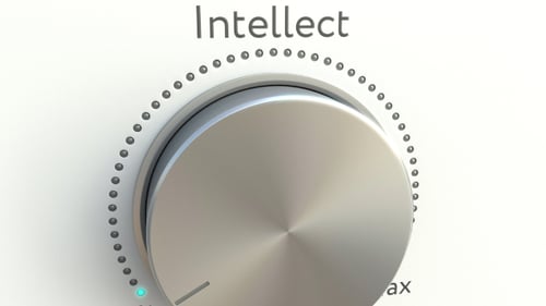 Rotating Knob with Intellect Inscription