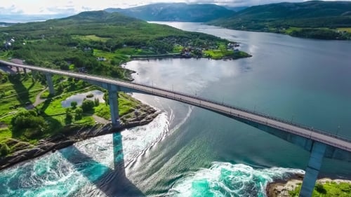 Whirlpools of the Maelstrom of Saltstraumen, Nordland, Norway